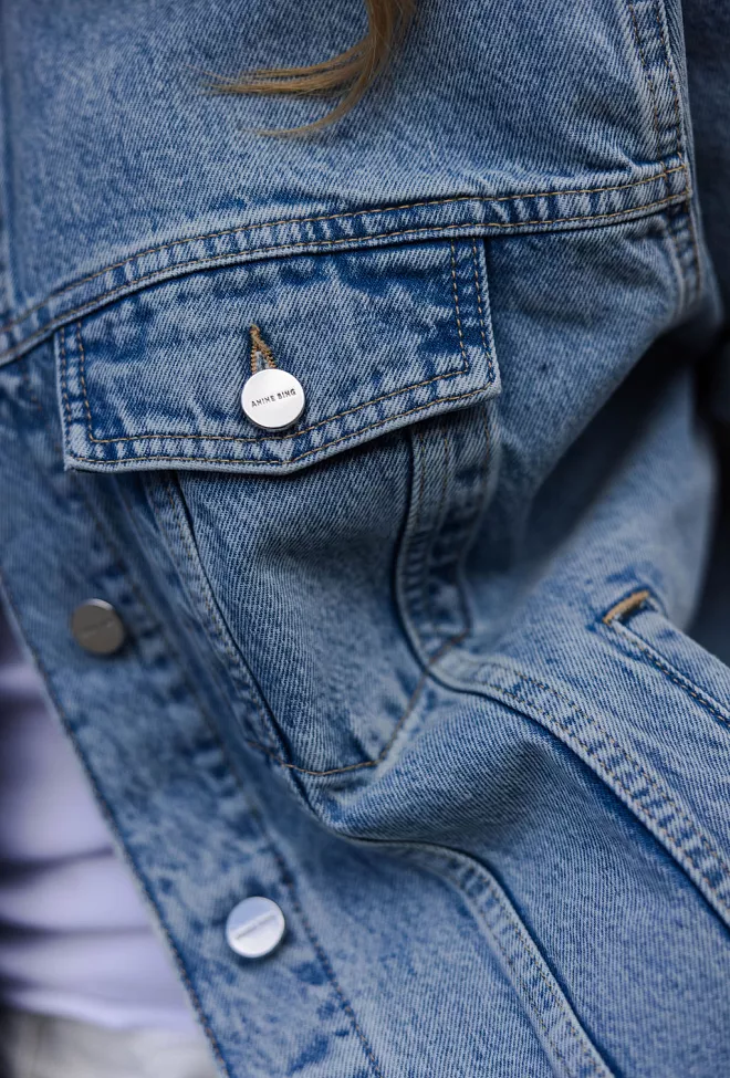 Anine Bing Rory Jacket Vintage Blue denimjakke 10