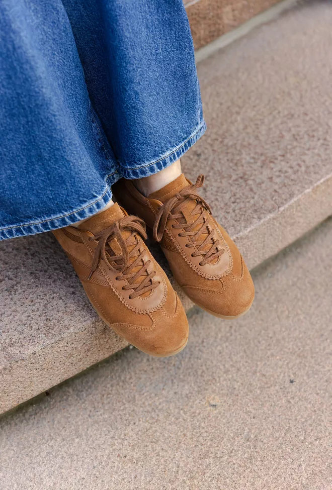 Jim Rickey Shade Suede Leather Sneakers Cognac joggesko 6