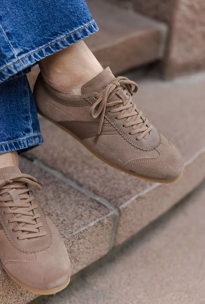 Jim Rickey Shade Suede/Leather Sneakers Taupe joggesko 5