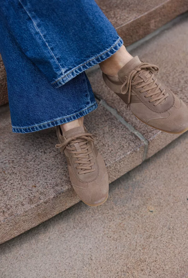 Jim Rickey Shade Suede/Leather Sneakers Taupe joggesko 6