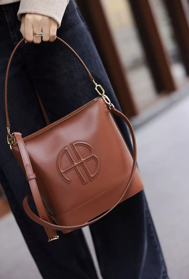 Anine bing Lili Bucket Bag Cognac veske 4