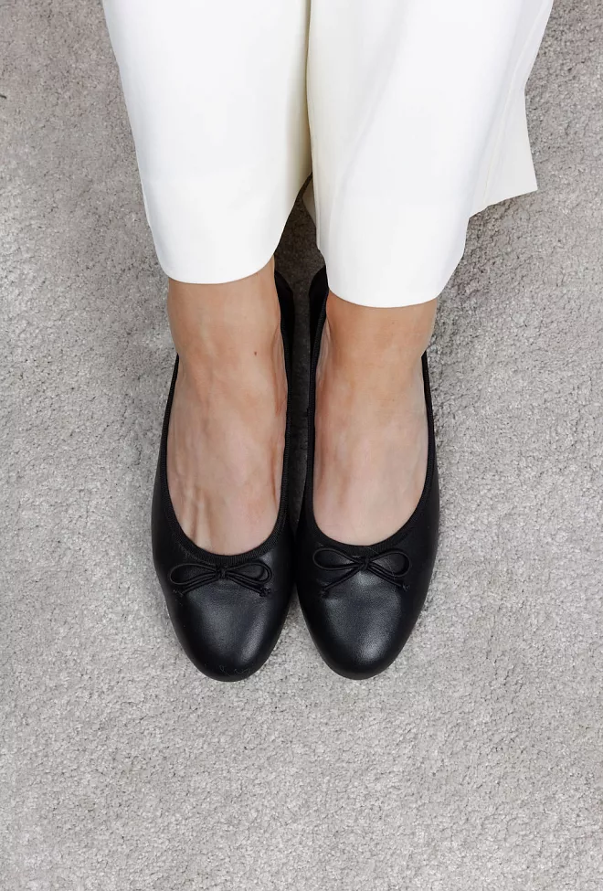 Bukela Merle Ballerina Black W/Contrast Sole ballerinasko