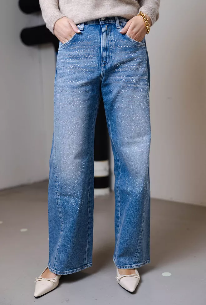 Replay Narja Pants Medium Blue Studs jeans