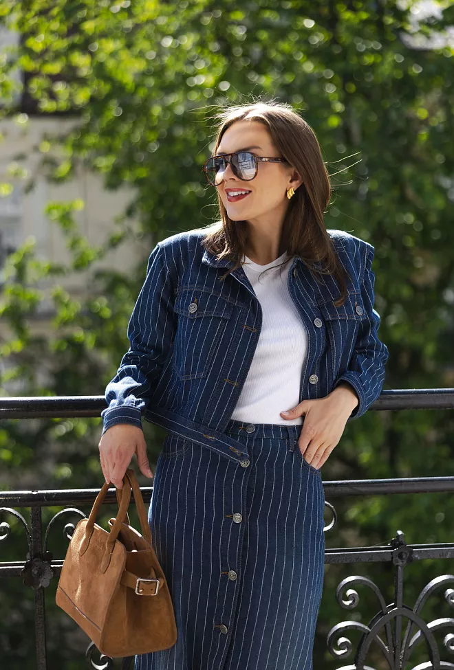 Munthe Lindy Jacket Indigo denimjakke
