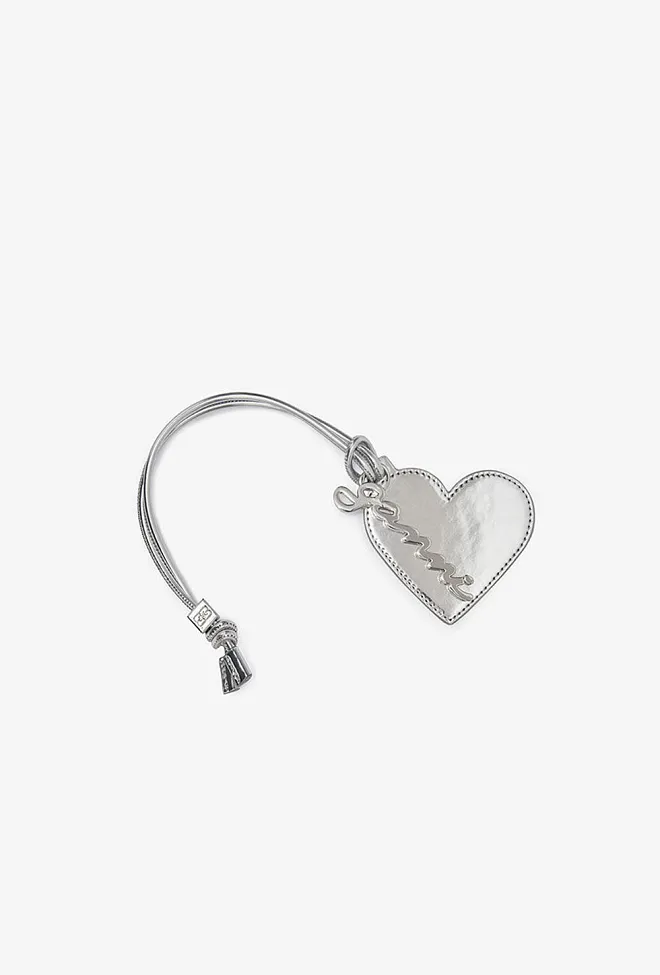 GANNI Ganni Bou Heart Mirror Specchio Silver bag charm 2