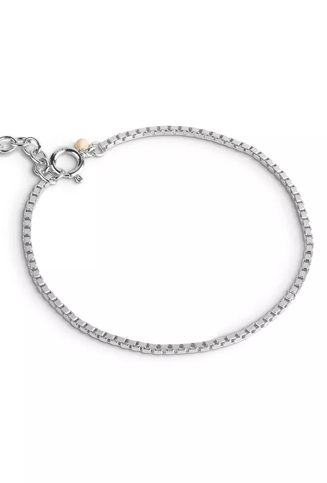Enamel Copenhagen Box Chain Bracelet Silver armbånd 2