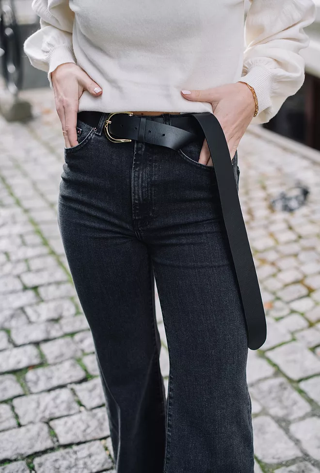 Anine Bing Chiara Belt Black belte 1 