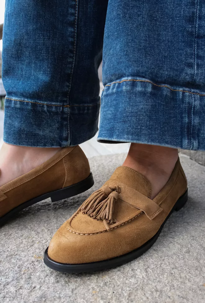 Bukela Serena Cognac loafers sko 2