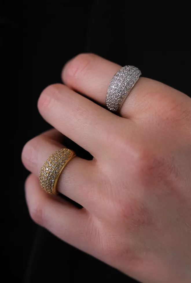 hiil studio jewelry bold crystal ring sølv 2