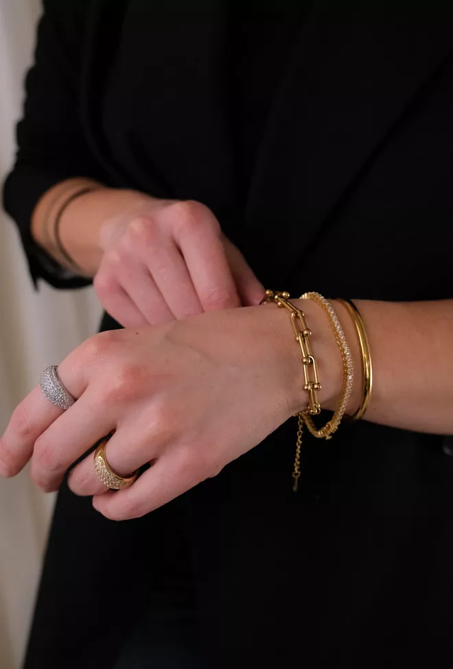 hiil studio jewelry classic bangle armbånd gull 3