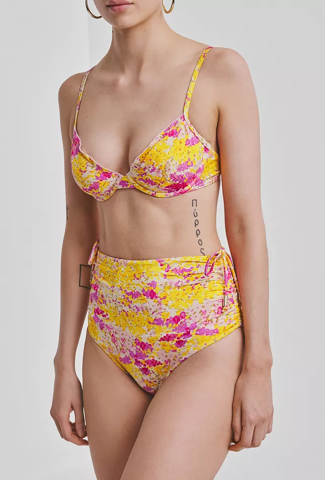 byTiMo High-Waisted Bikini Bottom Poppy Field bikinitruse 5