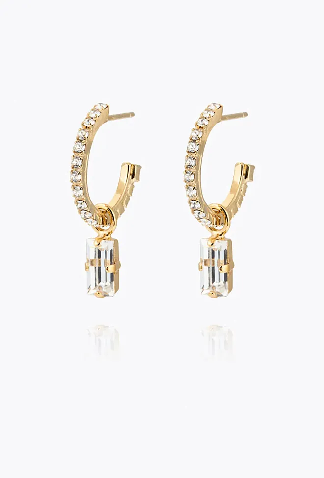Caroline Svedbom Lucy Earrings Gold Crystal ring