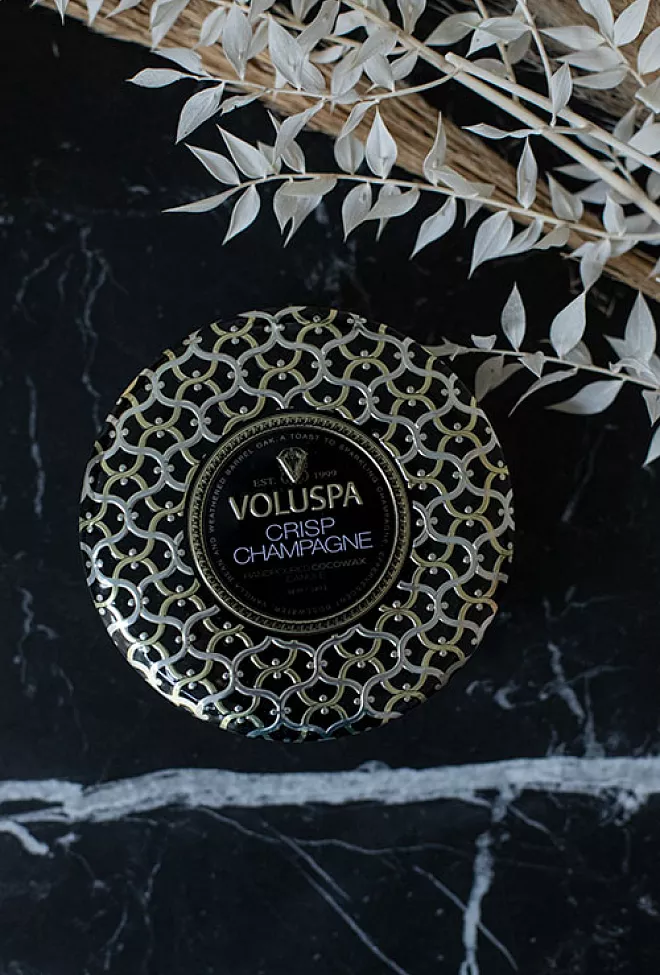 Voluspa 3-Wick Tin Candle 40t Crisp Champagne duftlys 5