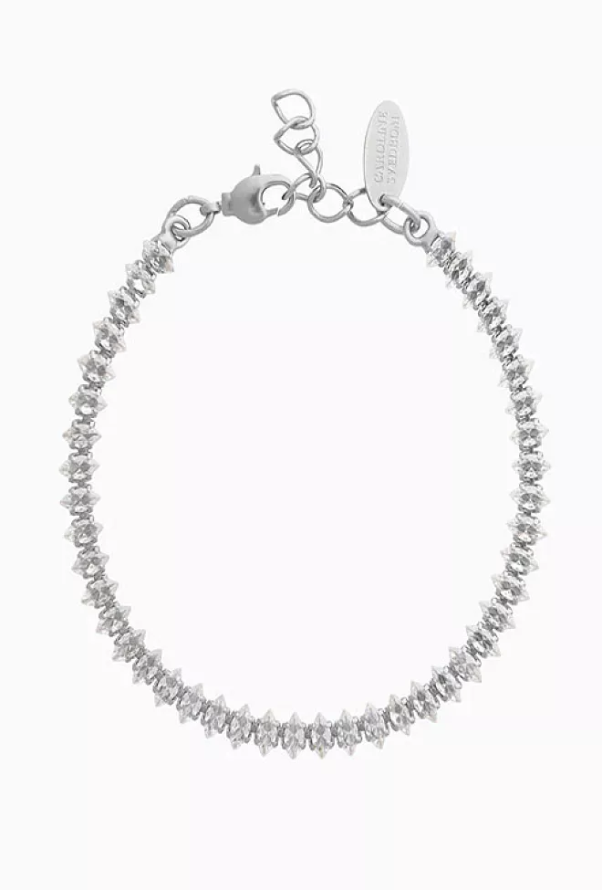 Caroline Svedbom Crystal Navette Bracelet Rhodium Crystal armbånd 1