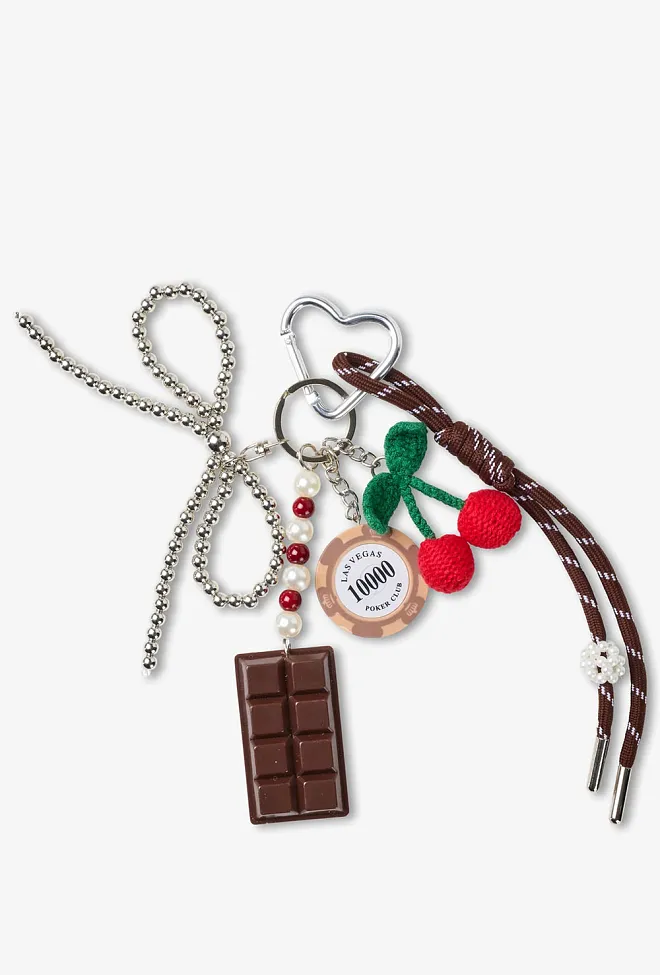 Day ET Day Choc Charm Chocolate Plum bag charm