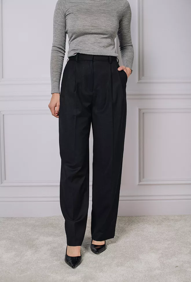 Dagmar Wide Suit Trousers Black 1