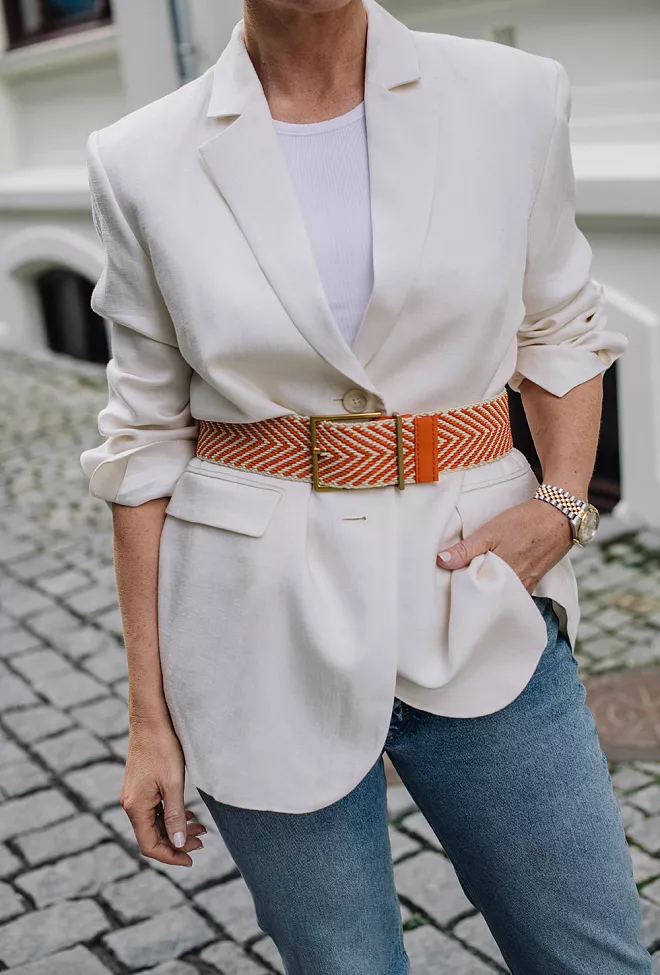 Maison Boinet Woman Belt 93577BR Orange/Mandarin belte 1