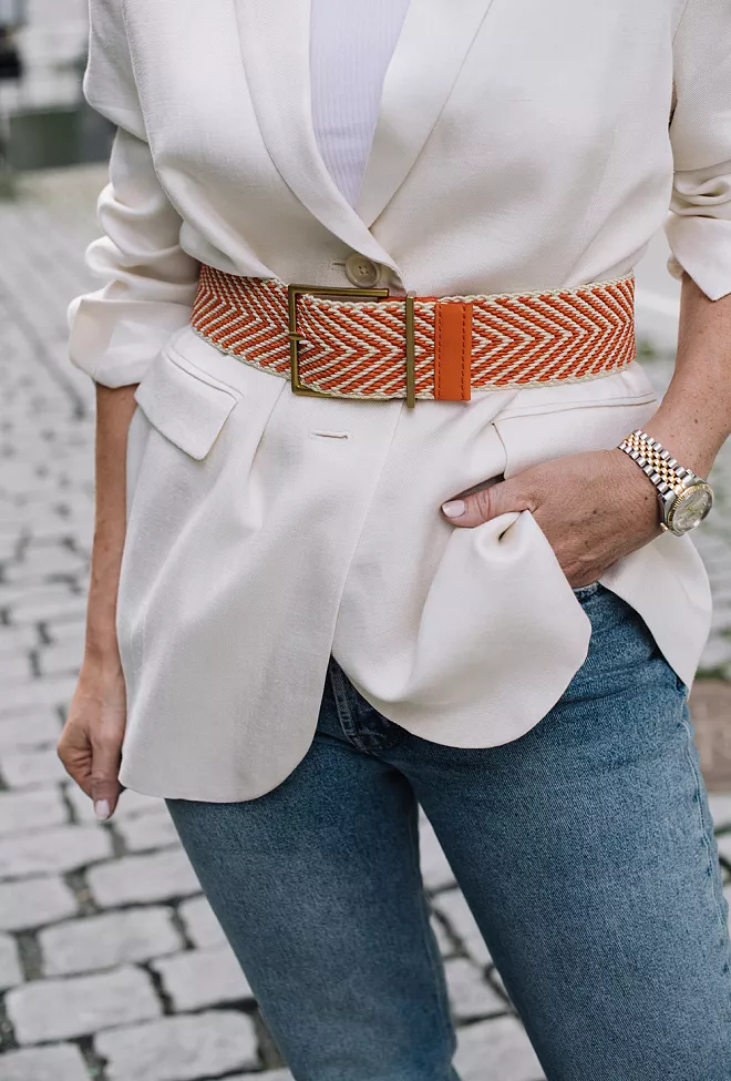 Maison Boinet Woman Belt 93577BR Orange/Mandarin belte 3