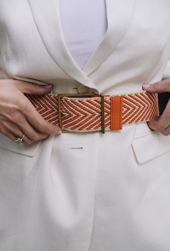 Maison Boinet Woman Belt 93577BR Orange/Mandarin belte 2