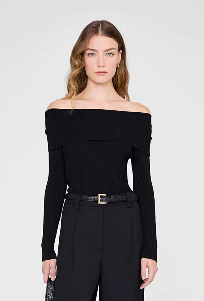 Anine bing Kira Sweater Black genser 5