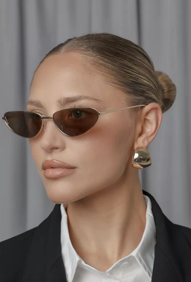 Otra Eyewear Aster Gold/Brown Mirror solbriller