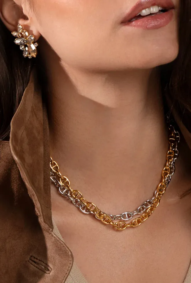 Caroline Svedbom Betty Chain Necklace Rhodium halskjede