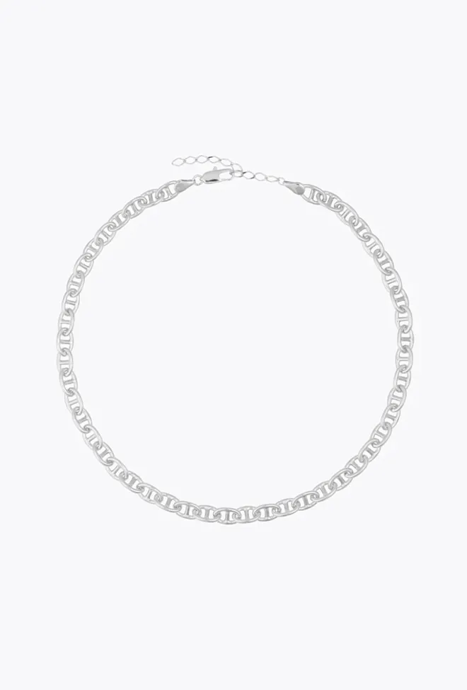 Caroline Svedbom Betty Chain Necklace Rhodium halskjede 2