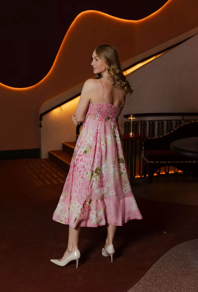 Bytimo organza strap dress kjole rosa 5