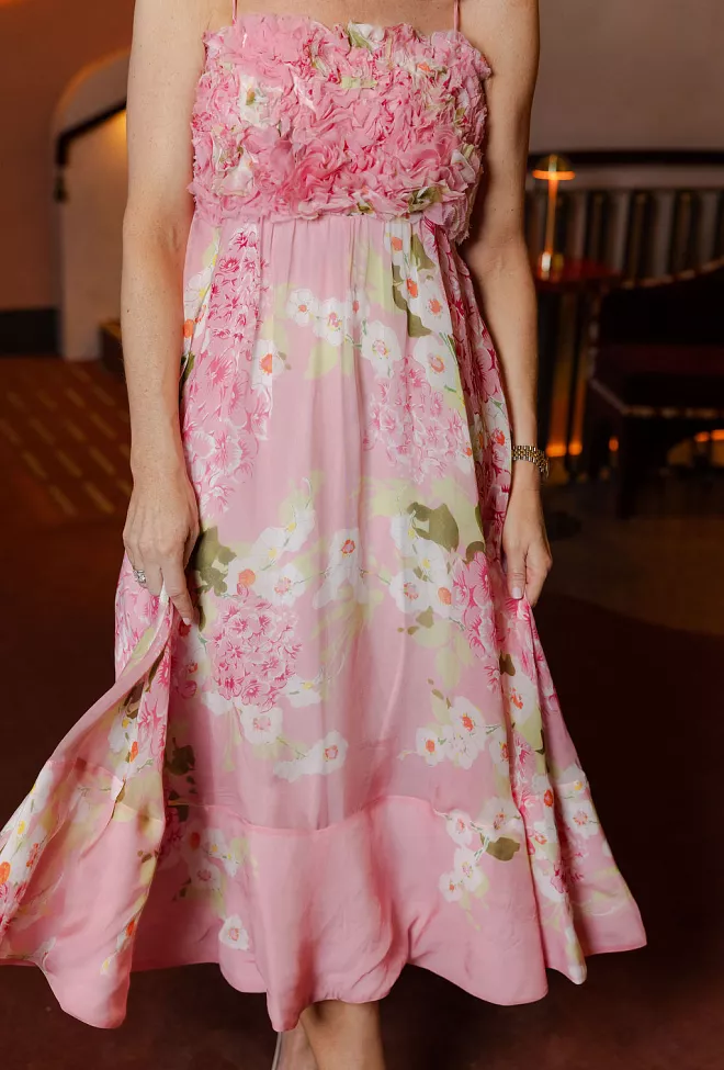 Bytimo organza strap dress kjole rosa 4