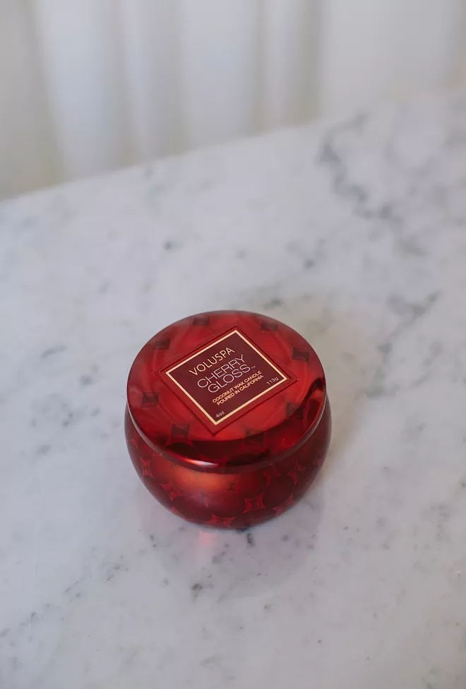 Voluspa Mini Tin Candle Cherry Gloss 25t duftlys