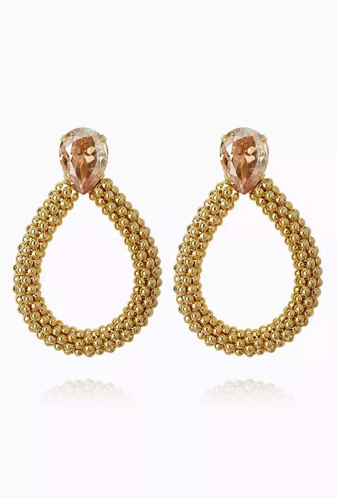 Caroline Svedbom Classic Rope Earrings Gold Golden Shadow øredobber