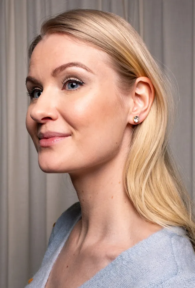 Caroline Svedbom Classic Stud Earrings Gold Crystal øredobber 1
