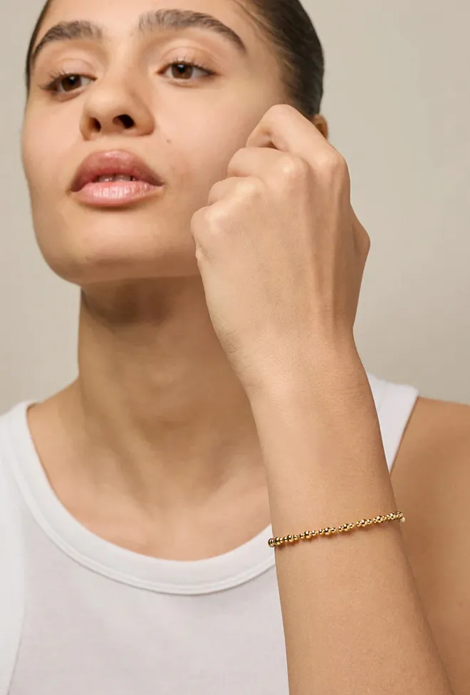 Enamel Copenhagen Norma Bead Bracelet Gold armbånd 3