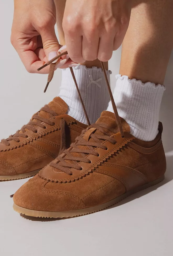 Jim Rickey Shade Suede Leather Sneakers Cognac joggesko 2