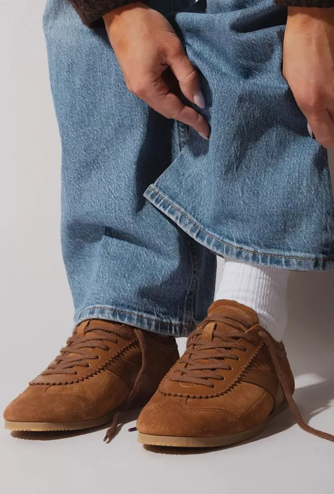 Jim Rickey Shade Suede Leather Sneakers Cognac joggesko