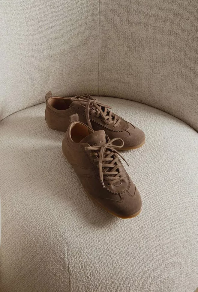 Jim Rickey Shade Suede/Leather Sneakers Taupe joggesko 2