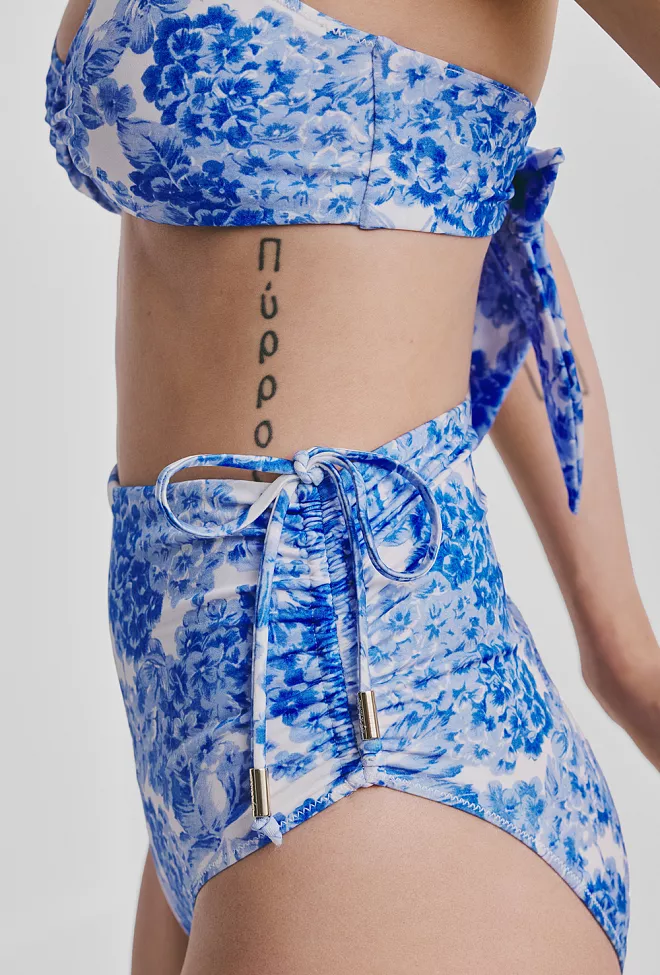 byTiMo High-Waisted Bikini Bottom Azure Meadow bikinitruse 2