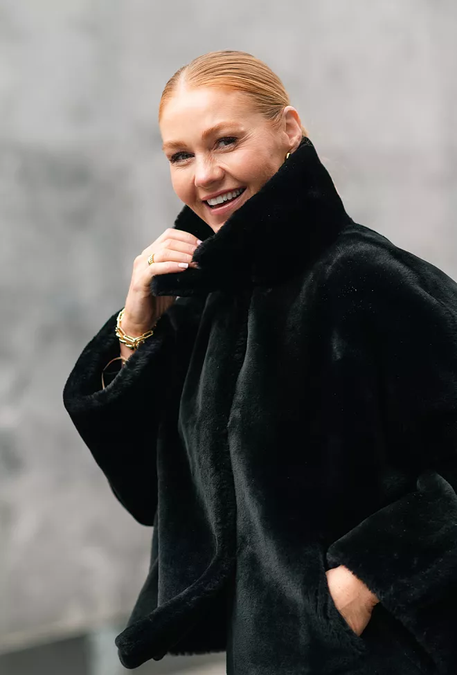 Jayda Jacket Merinillo Straigh Hair Black skinnjakke 5