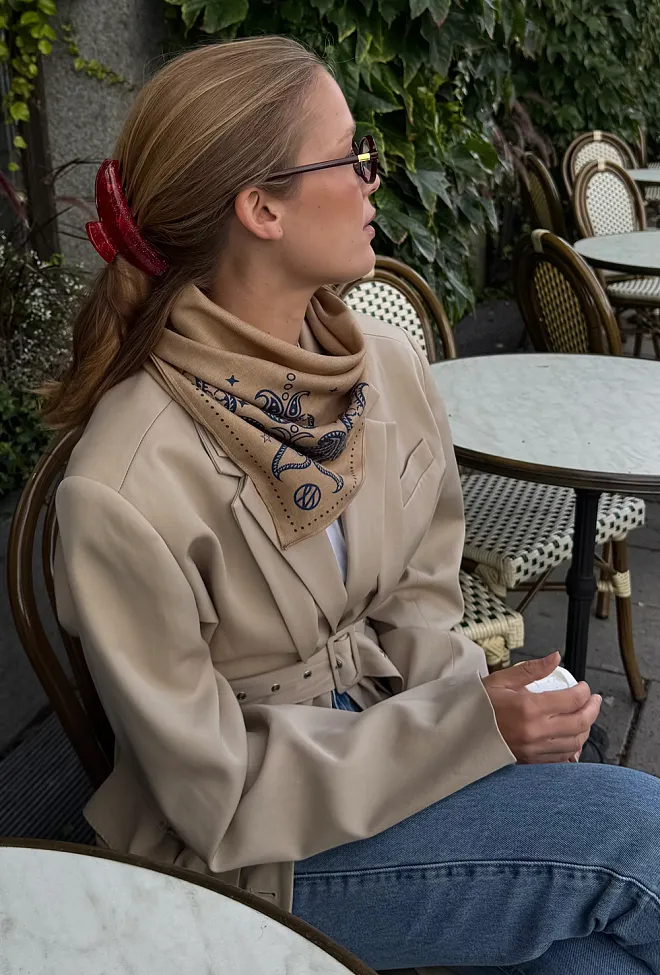 Lescarf Winter Scarf Cappucino, Mocca Mouse, Blue skjerf 2 4