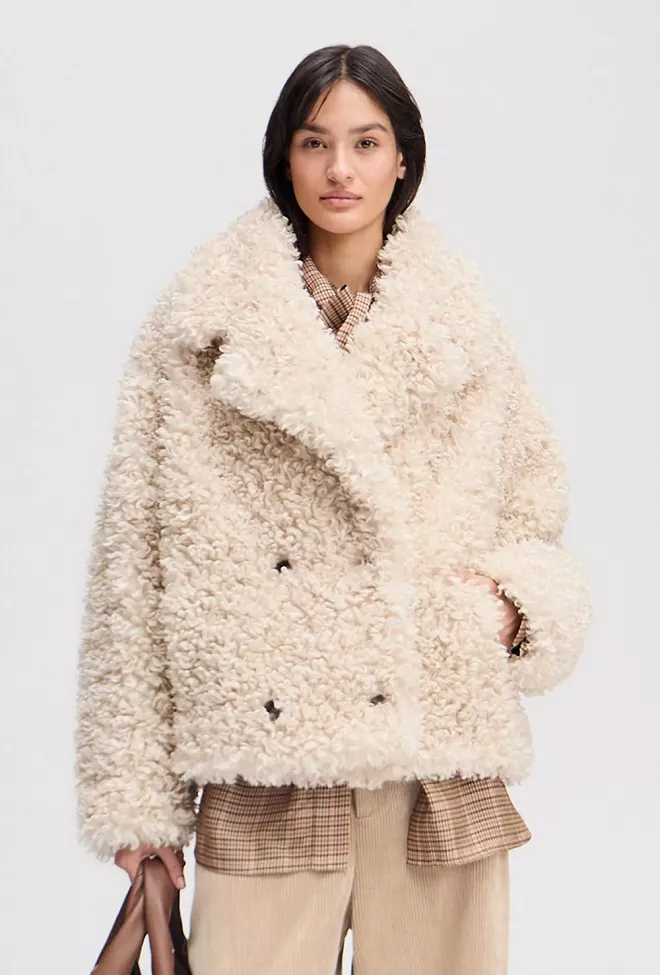 Munthe Lestine Jacket Kit fuskepels teddyjakke 8