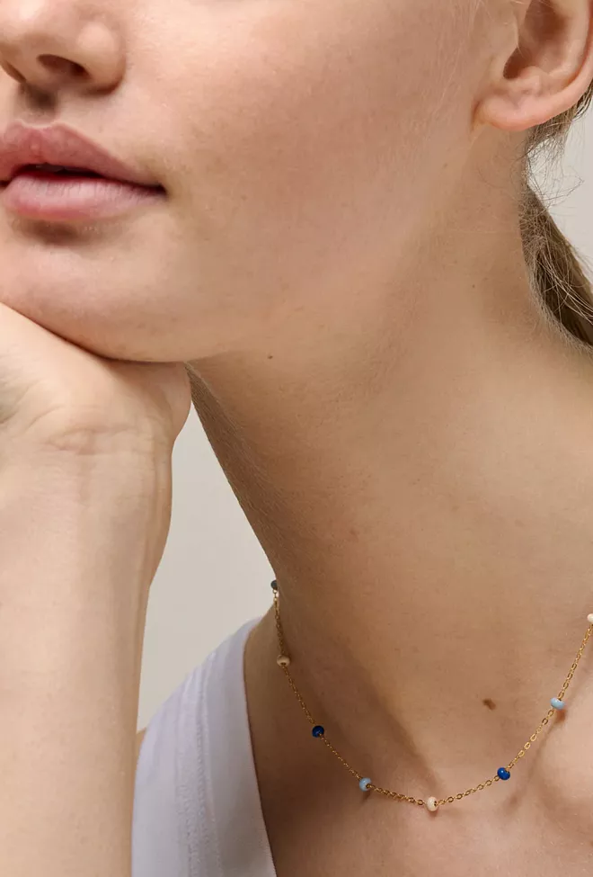 ENAMEL copenhagen Lola Bold Necklace Marine Halskjede 1