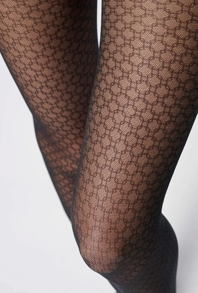 Oroblu Eco Sneakers Pattern Tights Black strømpebukse 3