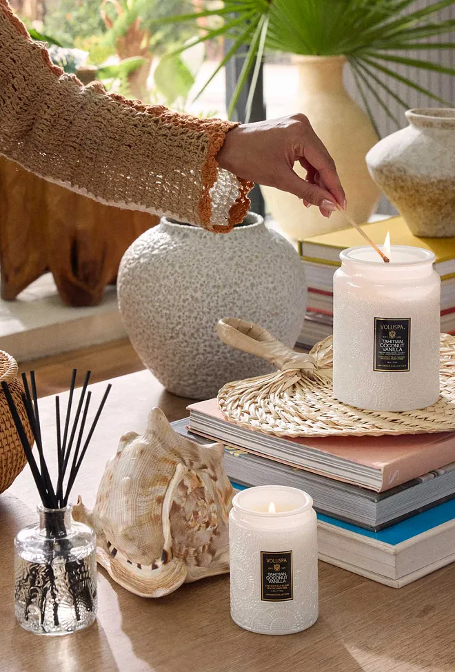 Voluspa Large Jar Candle Tahitian Coconut Vanilla 100t duftlys 4